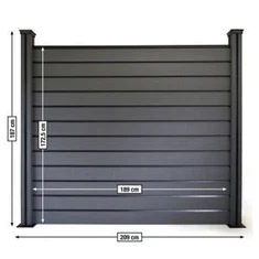 Pagar WPC Komposit Plastik Kayu Berkualiti Tinggi Yang Mudah Dirangkai